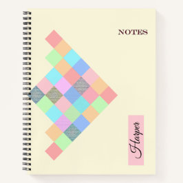 Cuaderno Bloc de notas de espiral geométrica moderno con no
