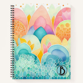 Cuaderno Bloc de notas de espiral inspirado en Pastel Jewel