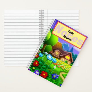 Cuaderno Bloc de notas de espiral mundial de flores