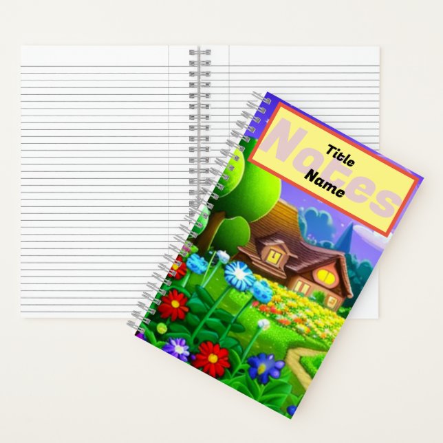 Cuaderno Bloc de notas de espiral mundial de flores (Interior)