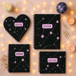 Cuaderno Bloc de notas de espiral nocturna estrellado de co