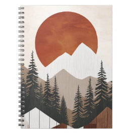 Cuaderno Bloc de notas de espiral para paisajes de montaña 