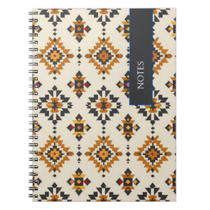 Cuaderno Bloc de notas de espiral personal de diseño nativo