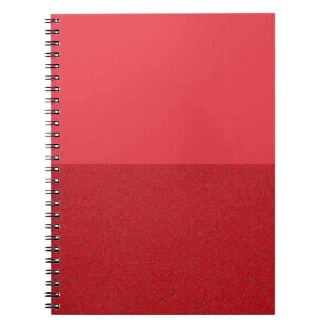 Cuaderno Bloc de notas de espiral roja de tomate de medio r (Frente)
