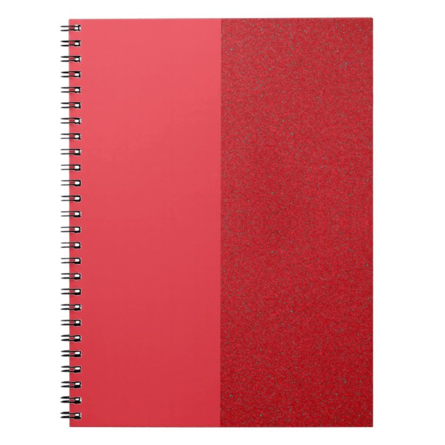Cuaderno Bloc de notas de espiral roja de tomate de textura (Frente)