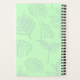 Cuaderno Bloc de notas de espiral vegetal personalizado