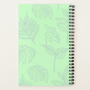Cuaderno Bloc de notas de espiral vegetal personalizado