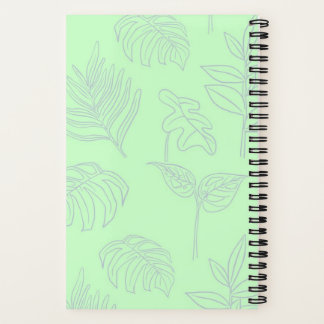 Cuaderno Bloc de notas de espiral vegetal personalizado