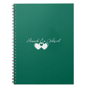 Cuaderno Bloc de notas de espiral verde esmeralda