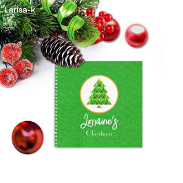 Cuaderno Bloc de notas de espiral verde Joyoux Noel