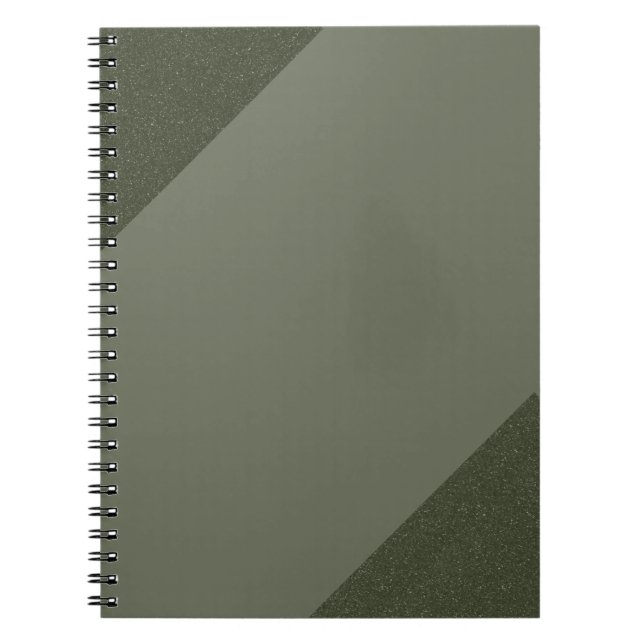 Cuaderno Bloc de notas de espiral verde moderno para mosqui (Frente)