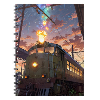 Cuaderno Bloc de notas de estilo animado de la estación de
