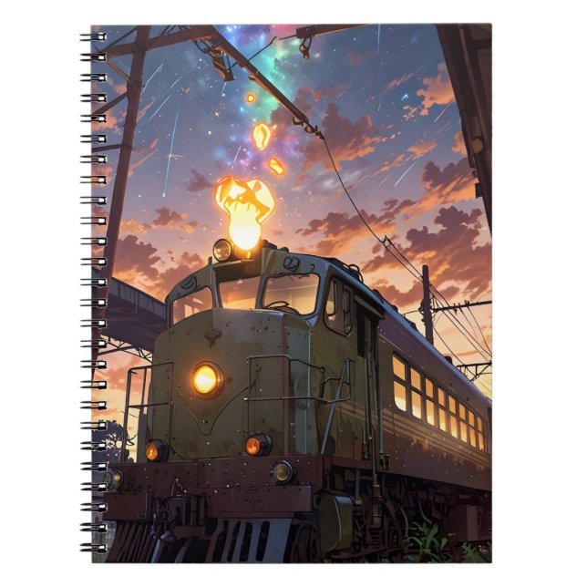 Cuaderno Bloc de notas de estilo animado de la estación de  (Frente)