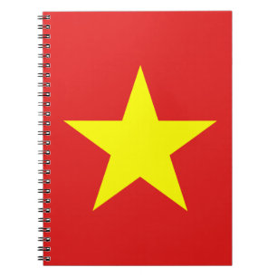 Cuaderno Bloc de notas de estrella amarilla con bandera de 