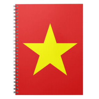 Cuaderno Bloc de notas de estrella amarilla con bandera de
