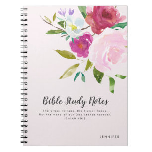 Cuaderno Bloc de notas de estudio de la biblia personalizad