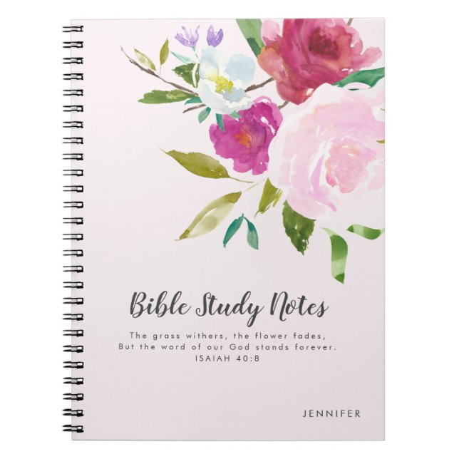 Cuaderno Bloc de notas de estudio de la biblia personalizad (Frente)