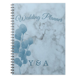 Cuaderno Bloc de notas de eucalipto azul Foliage Boda moder