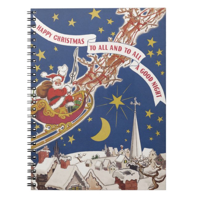 Cuaderno Bloc de notas de felicitaciones de Navidad (Frente)