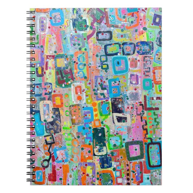 Cuaderno Bloc de notas de Fiesta de bloques (Frente)