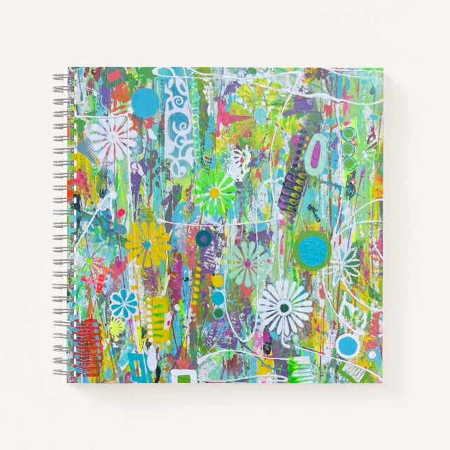 Cuaderno Bloc de notas de flor Power Square (Anverso)