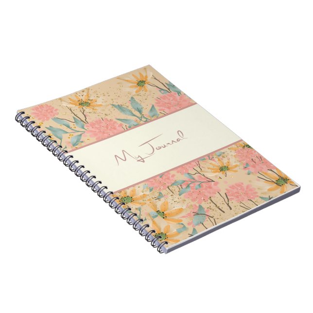 Cuaderno Bloc de notas de Floral (Lado Derecho)