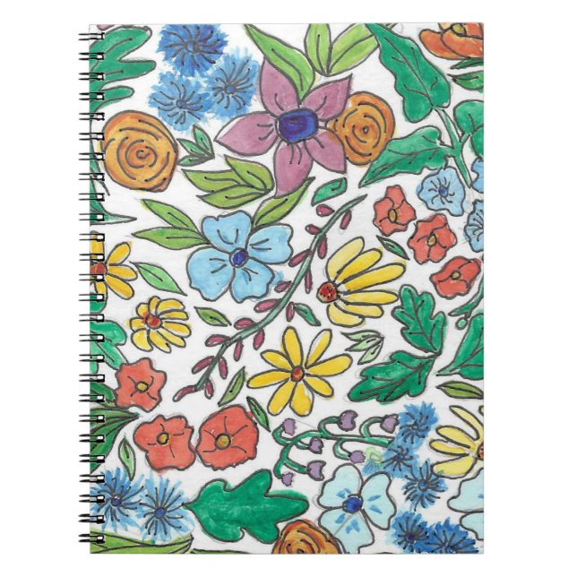 Cuaderno Bloc de notas de floral (Frente)