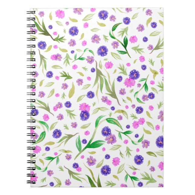 Cuaderno Bloc de notas de Floral | Regalo para escritores y (Frente)