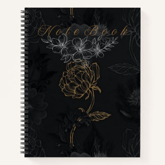 Cuaderno bloc de notas de flores