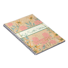 Cuaderno Bloc de notas de flores