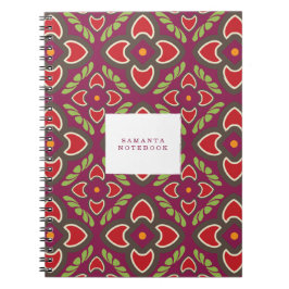 Cuaderno bloc de notas de flores