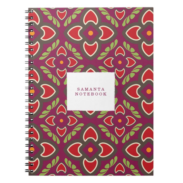 Cuaderno bloc de notas de flores (Frente)