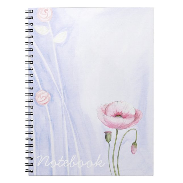 Cuaderno Bloc de notas de flores (Frente)