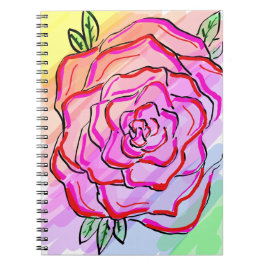 Cuaderno Bloc de notas de flores