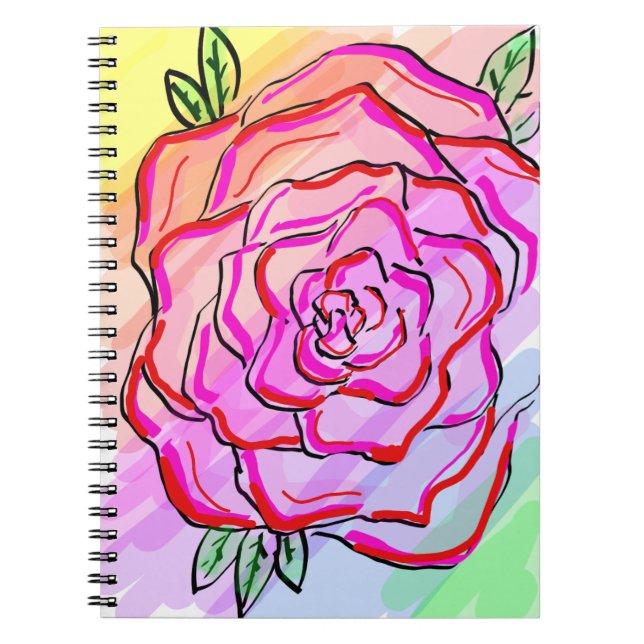 Cuaderno Bloc de notas de flores (Frente)