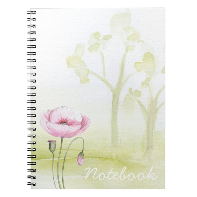Cuaderno Bloc de notas de flores (Frente)