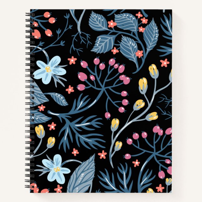 Cuaderno Bloc de notas de flores (Anverso)