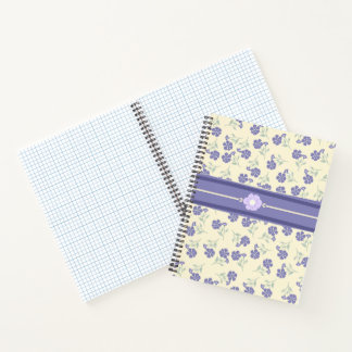 Cuaderno Bloc de notas de flores de época