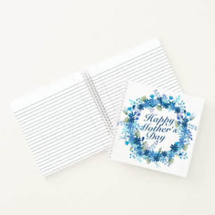 Cuaderno Bloc de notas de flores de invierno feliz Día de l