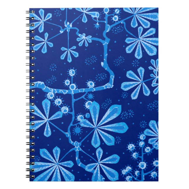 Cuaderno Bloc de notas de flores escarcha de Azure (Frente)