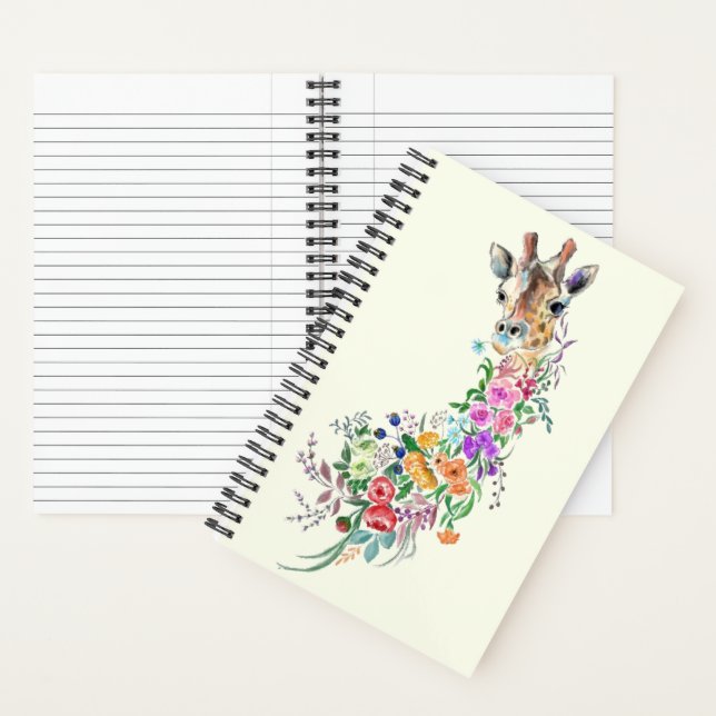 Cuaderno Bloc de notas de flores Giraffe (Interior)