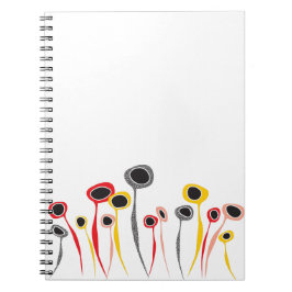 Cuaderno Bloc de notas de flores retro