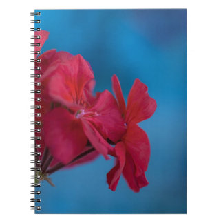 Cuaderno bloc de notas de flores rojas