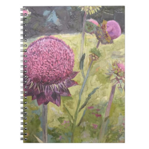 Cuaderno Bloc de notas de flores violetas salvajes
