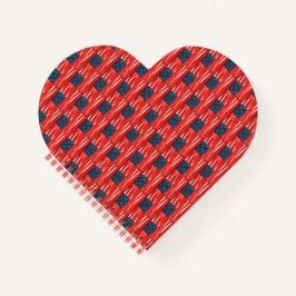 Cuaderno Bloc de notas de forma de corazón de la bandera de