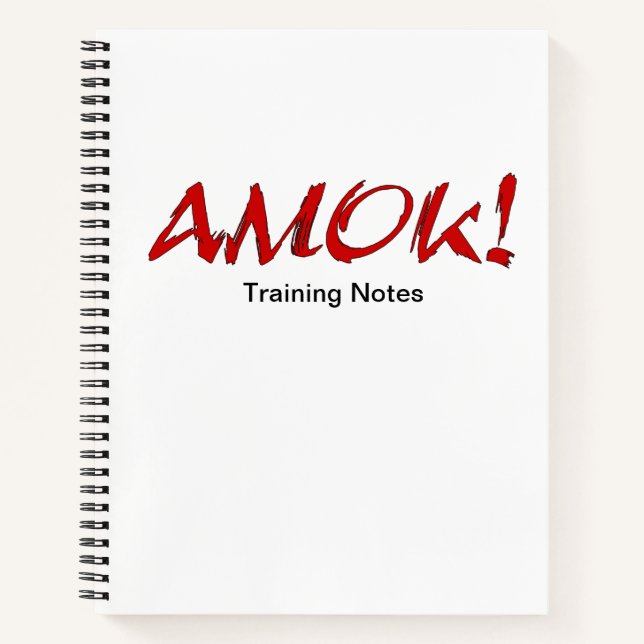 Cuaderno Bloc de notas de formación de AMOK (Anverso)