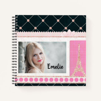 Cuaderno Bloc de notas de foto de chica