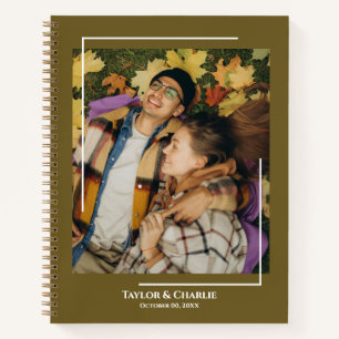 Cuaderno Bloc de notas de foto de pareja en temporada de ot