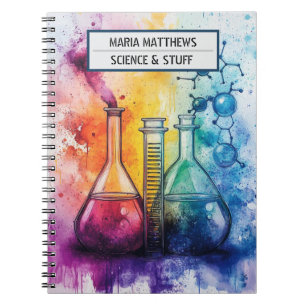 Cuaderno Bloc de notas de fotografía en espiral de ciencia 