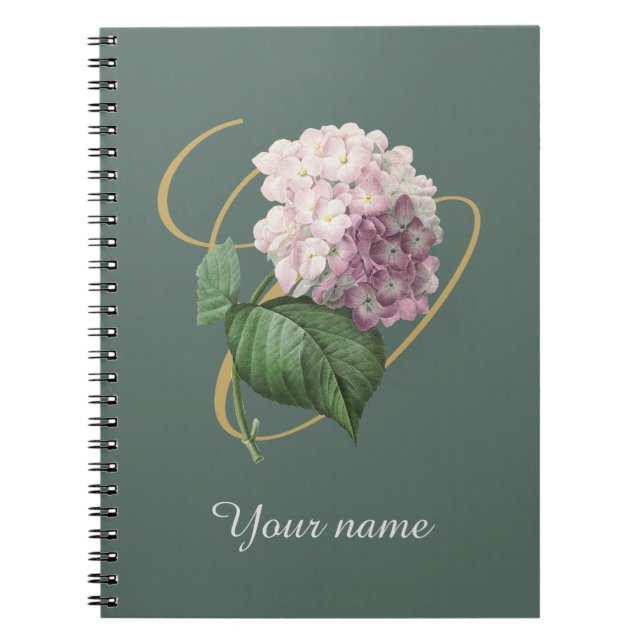 Cuaderno Bloc de notas de fotografía en espiral de Hydrange (Frente)